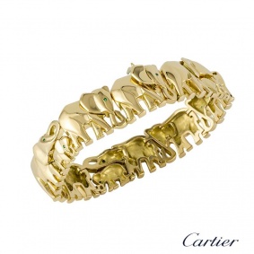 Cartier 18k Yellow Gold Khandy Elephant Bracelet